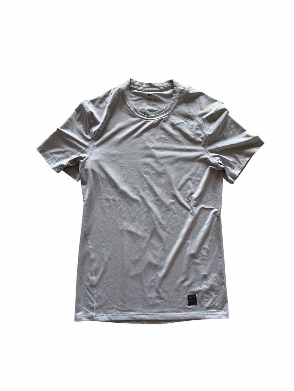 Nike Pro Dri-FIT Compression Training Shirt Men’s S White Athletic Performance T